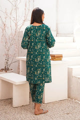 Green Printed Khaddar