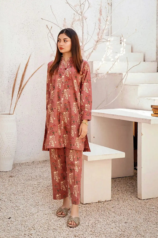Marian Pink Printed Khaddar