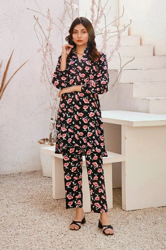 Pink Printed Linen
