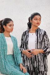 Black Printed Linen