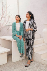 Black Printed Linen