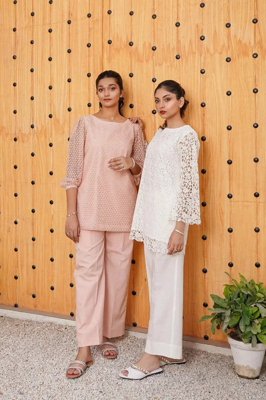 Peach Lace Set