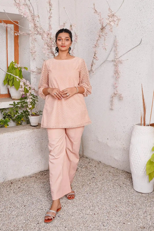 Peach Lace Set